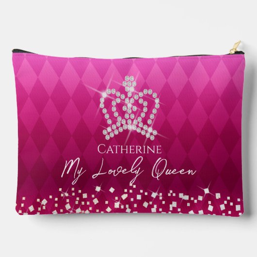 Glinsterende Crown Red Accessoire Pouch Etui (Achterkant)