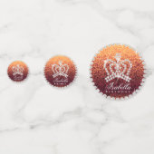 Glinsterende Crown Red Gold Tafel Confetti (Voorkanten)