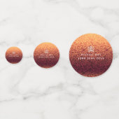 Glinsterende Crown Red Gold Tafel Confetti (Achterkanten)