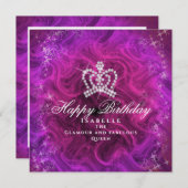 Glinsterende Crown Red Magenta (Voorkant / Achterkant)