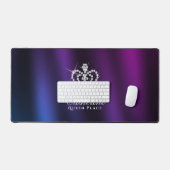 Glinsterende Crown Zwart Blauw Paarse Bureaumat (Keyboard & Muis)