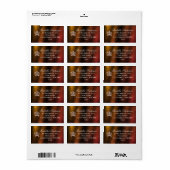 Glinsterende Crown Zwart Goud Retouradres Label (Full Sheet)