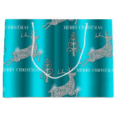 Glinsterende diamanten rendieren Leaping Aqua Chri Groot Cadeauzakje (Voorkant)