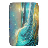 glinsterende divergente oceaangolven badmat (Voorkant Verticaal)