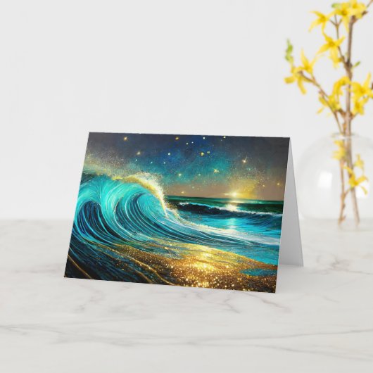 glinsterende divergente oceaangolven kaart (Gele Bloem)