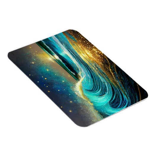 glinsterende divergente oceaangolven magneet (Rechterzijde)