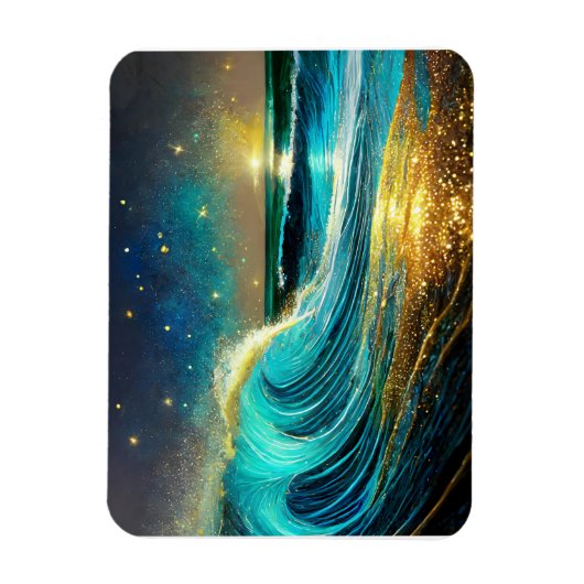glinsterende divergente oceaangolven magneet (Verticaal)