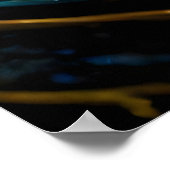 glinsterende divergente oceaangolven poster (Hoek)