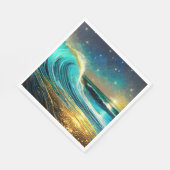 glinsterende divergente oceaangolven servet (Hoek)