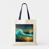 glinsterende divergente oceaangolven tote bag (Achterkant)