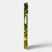 Glinsterende donkergroene gouden glitters Case-Mate iPhone case (Achterkant / Rechts)