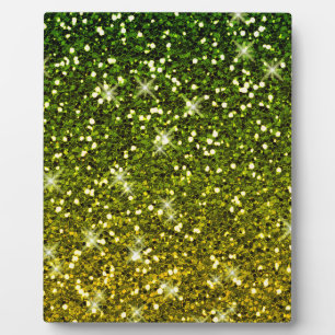Glinsterende donkergroene gouden glitters fotoplaat