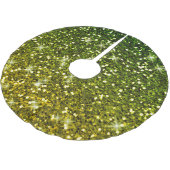 Glinsterende donkergroene gouden glitters kerstboom rok (Gekanteld)