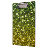 Glinsterende donkergroene gouden glitters klembord (Links)