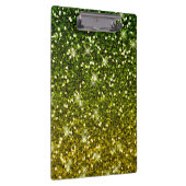 Glinsterende donkergroene gouden glitters klembord (Rechts)