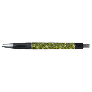Glinsterende donkergroene gouden glitters pen