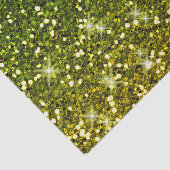 Glinsterende donkergroene gouden glitters tissuepapier (Detail)