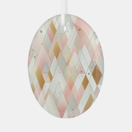 Glinsterende driehoekspectra glas ornament (Voorkant links)