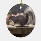 Glinsterende eekhoorn keramisch ornament (Links)