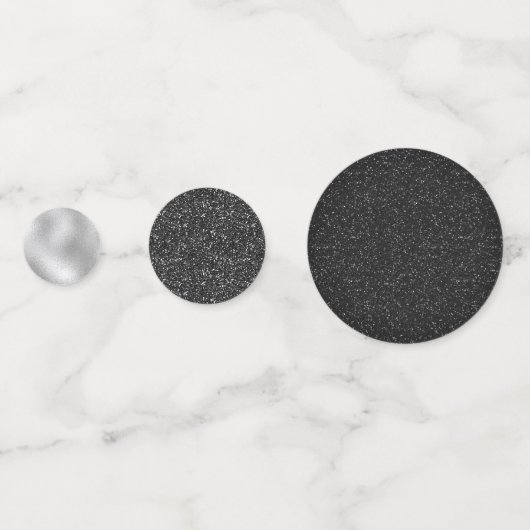 Glinsterende en sprankelende zwart-wit elegante confetti (Voorkanten)