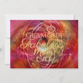 Glinsterende Fabulous Mom Kaart