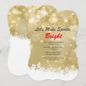 Glinsterende feestelijke uitnodiging (Voorkant / Achterkant)