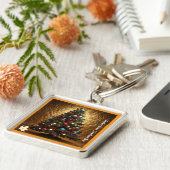 "Glinsterende festiviteiten" Sleutelhanger (Zijkant)