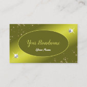 Glinsterende Gele Glitter Sterren Juwelen Glamoure Visitekaartje (Voorkant)