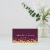 Glinsterende Gold Beauty Expert Donkere Bourgondis Visitekaartje (Staand voorkant)
