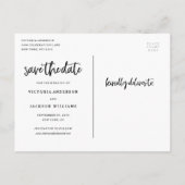 Glinsterende Gold Save the Date Briefkaart (Achterkant)