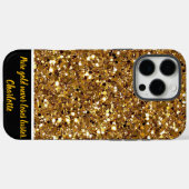 Glinsterende gouden confetti in viering Case-Mate iPhone case (Achterkant (horizontaal))