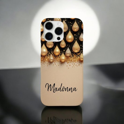 Glinsterende Gouden Druppels Case-Mate iPhone Case