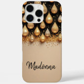 Glinsterende Gouden Druppels Case-Mate iPhone Case (Achterkant)