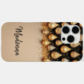 Glinsterende Gouden Druppels Case-Mate iPhone Case (Achterkant (horizontaal))