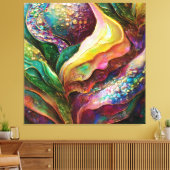 Glinsterende gouden en Abstracte texturen Canvas Afdruk (Insitu (Woonkamer))