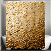 Glinsterende gouden en zwarte Sequin Douchegordijn
