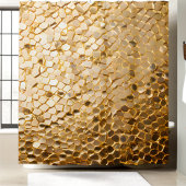 Glinsterende gouden en zwarte Sequin Douchegordijn