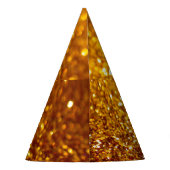 Glinsterende gouden glitter patroon feesthoedjes (Achterkant)