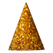 Glinsterende gouden glitter patroon feesthoedjes (Voorkant)