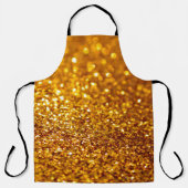 Glinsterende gouden glitter patroon schort (Voorkant)