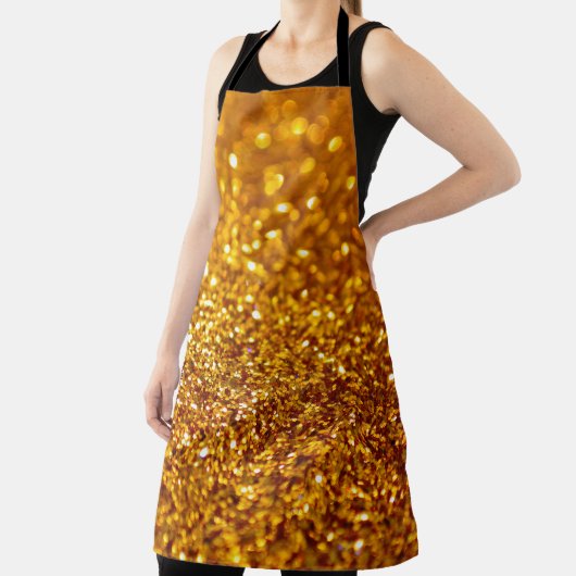 Glinsterende gouden glitter patroon schort (Insitu)