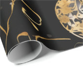 Glinsterende gouden kerstbal inpakpapier (Rol Hoek)