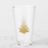 Glinsterende Gouden Kerstboom Glas (Achterkant)