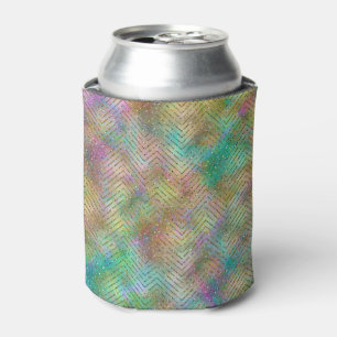 Glinsterende Gouden Regenboog Lichtjes Chevron Pat Blikjeskoeler