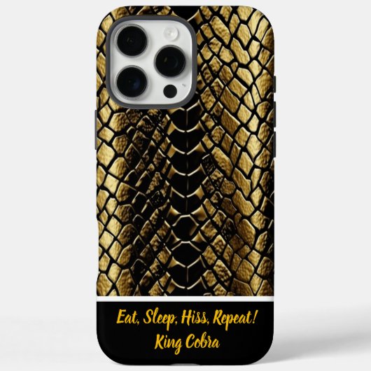 Glinsterende gouden slangenhuiden Case-Mate iPhone case (Achterkant)