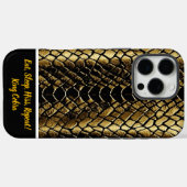 Glinsterende gouden slangenhuiden Case-Mate iPhone case (Achterkant (horizontaal))