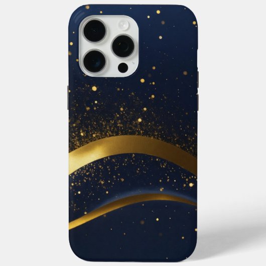 Glinsterende gouden zwarte luxe Mousepad Case-Mate iPhone Case (Achterkant)