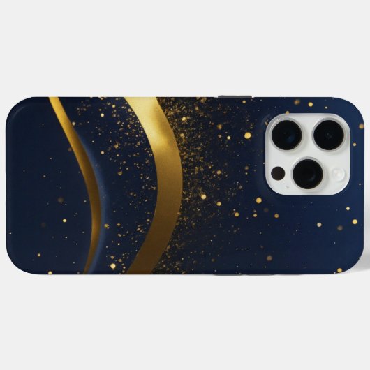 Glinsterende gouden zwarte luxe Mousepad Case-Mate iPhone Case (Achterkant (horizontaal))