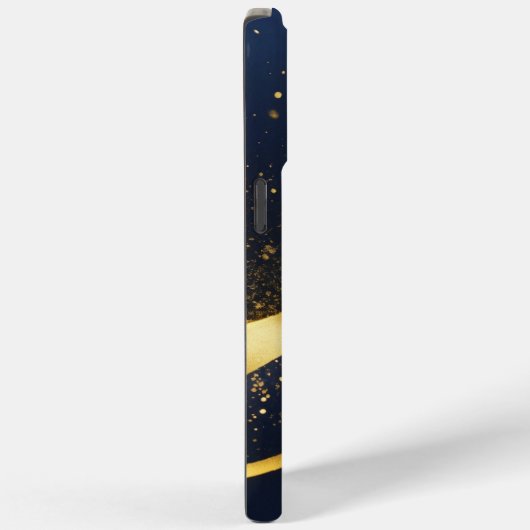 Glinsterende gouden zwarte luxe Mousepad Case-Mate iPhone Case (Achterkant / Rechts)