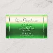 Glinsterende Grass Green Sparkle Diamonds Initiale Visitekaartje (Achterkant)